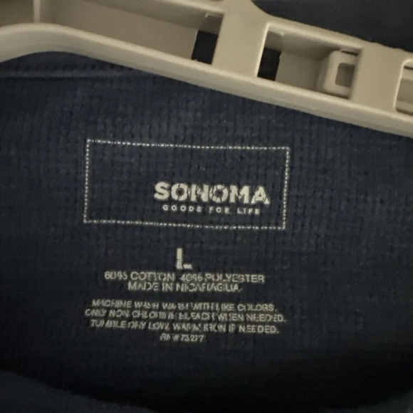 Mens Thermal Shirt Large Blue Waffle Weave Base Layer Camp Cabin Warm Activewear - Picture 4 of 7